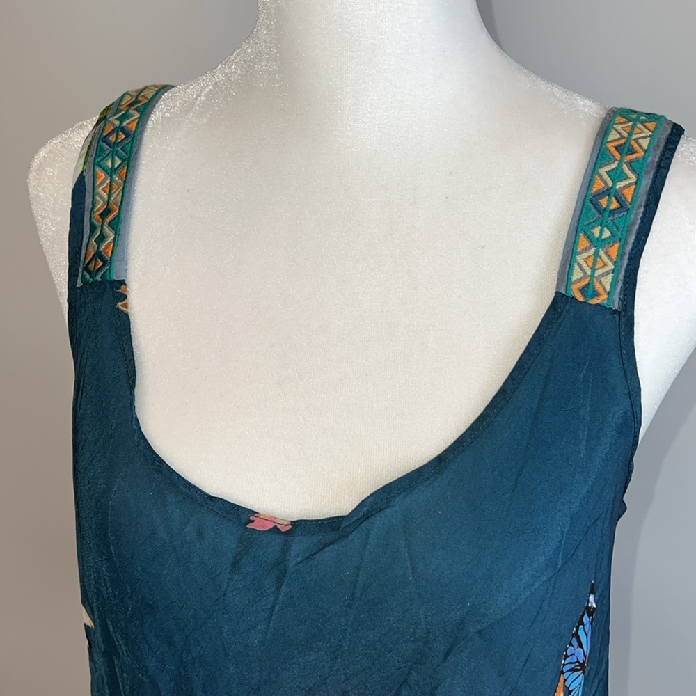 💙💜NWT JOHNNY WAS FLORAL PRINT MAXI TANK DRESS SIZE L - Picture 11 of 16